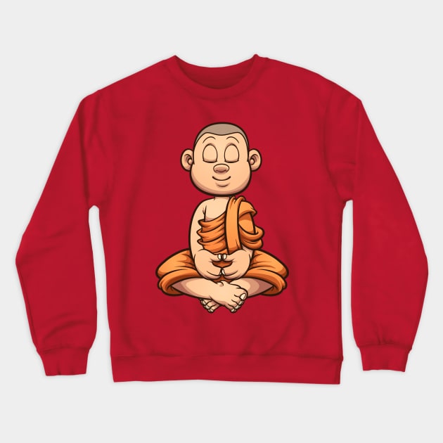 Buddhist monk Crewneck Sweatshirt by memoangeles